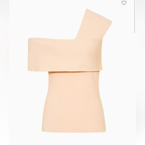 Reiss Etta Asymmetric Top Beige Knit Size XS NWOT
